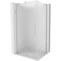 Mexen Velar L schuifdouchecabine 100 x 85 , ijs, geborsteld nikkel - 871-100-085-33-97
