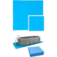 Eyepower 12,6 m² Zwembadonderlegplaat - 20 EVA-matten 81x81 - Set onderlegmatten voor het zwembad