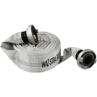 Garronda platte slang 2 inch 20 m - versterkte drukslang 8 bar - brandslang met snelkoppelingen - layflat-slang voor watertransport - wit