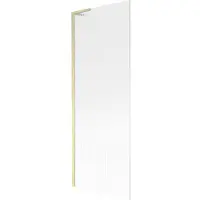 Mexen Next L badwand éénvleugelig 70 x 150 , strepen, goud geborsteld - 895-070-000-03-09-55