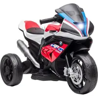 HOMCOM HOMdotCOM elektrische kindermotor elektrische driewieler voor kinderen vanaf 18 maanden rood