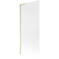 Mexen Next L badwand 1-delig 80 x 150 , matglas, geborsteld goud - 895-080-000-03-30-55