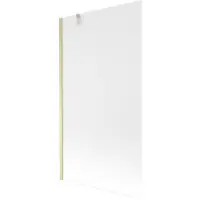 Mexen Next badwand 1-delig 100 x 150 , sneeuw, geborsteld goud - 895-100-000-00-30-55