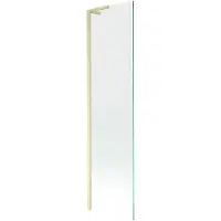 Mexen Next L badwand 1-deurs 50 x 150 , transparant, goud geborsteld - 895-050-000-03-00-55