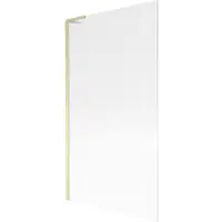 Mexen Next L badwand 1-delig 100 x 150 , gestreept, goud geborsteld - 895-100-000-03-09-55