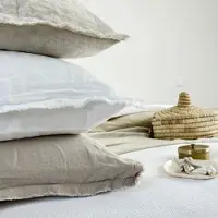 Town & Country Kussensloop 100 % Linnen T&C White + Rafels-60 x 70 cm (standaard)