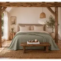 Town & Country Sprei Camden Katoen Green-180 x 260 cm