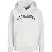 Jack & Jones Junior Sweatshirt 'JJECaleb' lichtgrijs / zwart / wit