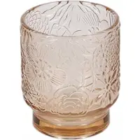 Salt & pepper Waterglas Flora Transparent / Brown 300 ml (Set van 4)