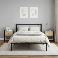 vidaXL Nachtkastje 2 st Sonoma Eiken Bewerkt hout
