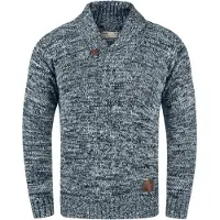 !Solid Trui 'Phil' blauw / bruin / wit