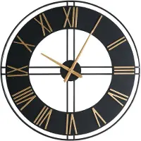 Beliani PERIGNY - Wandklok - Zwart - Metaal