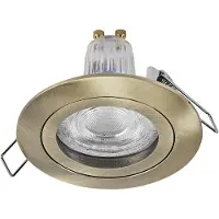Osram 4058075853331 Inbouwspotset LED, GU10, 4,5W, messing, klikmechanisme