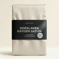 Presence Hoeslaken - Katoen Satijn - Crème 80 x 200 cm
