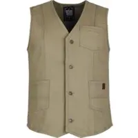 King Kerosin - Rockabilly Bodywarmer - James Denim Vest - S tot 3XL - voor Mannen - kaki | Maat 3XL