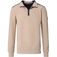 Casa Moda Half Zip Sweat Beige