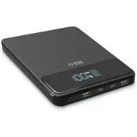 SBS Ultraslanke powerbank met 20.000 mAh 100 watt (20000 mAh, 100 W), Powerbank, Zwart
