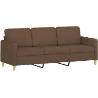 vidaXL 2-delige Loungeset met kussens stof bruin