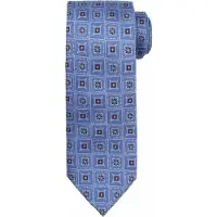 Suitable Stropdas Zijde Print Blauw -