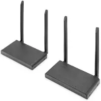 Digitus DS-55328 Draadloze HDMI-set 150 m 3840 x 2160 Pixel 4-voudige Multi Viewer, Digital Whiteboard-functie, Doorgeluste HDMI-uitgang, Met loop-functie,