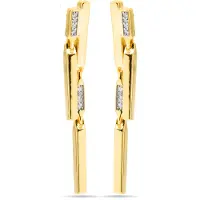 Luxenter Oorbellen 'Onca' goud / transparant