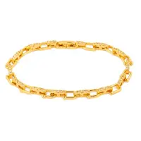 Luxenter Armband met glanzende zirkonia, afgewerkt met 18-karaats geelgoud - Dordel