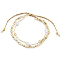 Luxenter armband, metaallegering athat met champagne zirkonia, 18K vergulde afwerking