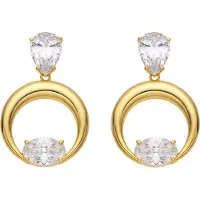 Luxenter Oorbellen 'Wade' goud / transparant