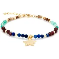 Luxenter Veelkleurige Kristallen Armband in 18K Geel Goud - Nerald