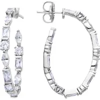 Luxenter Oorbellen 'Grimchi' zilver / transparant