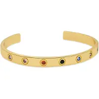 Luxenter Armband met veelkleurige zirkonia en 18-karaats geelgouden afwerking - Beru