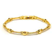 Luxenter Armband met schitterende zirkonia, afgewerkt in 18 karaats geelgoud - Rarix