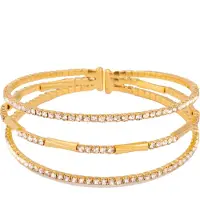 Luxenter Armband met schitterende zirkonia, 18-karaats geelgoud afwerking - Amlok