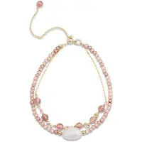 Luxenter armband, metaallegering ekhao en champagne zirkonia, 18K vergulde afwerking