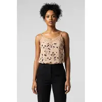 And Other Stories & Other Stories Espresso Silk Top Beige Maat: 32 | Onderhemden Outlet | Dames | Bruin