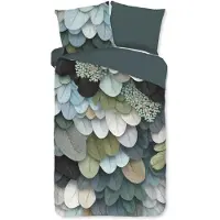 Muller Textil Good Morning Dekbedovertrek "Suprema" - Groen - (140x220 cm) - 100% Katoen