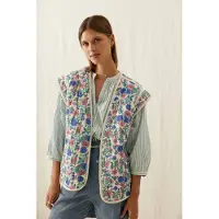 Louise Misha Reversible Vest Andre Blue Summer Meadow Size: S | Vests Outlet | Dames | Blauw