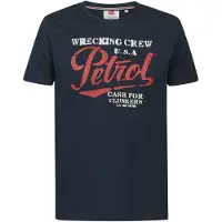 Petrol Industries Shirt 'Classic' marine / vuurrood / wit