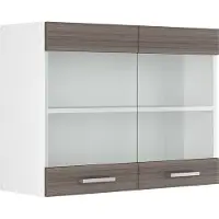 Vicco R-Line Glazen keukenkast – 80 cm Edel grijs