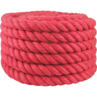 vidaXL Jute Touw Rood 100% Tossa jute