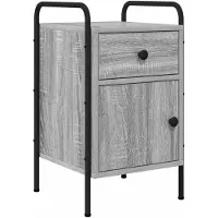 vidaXL Nachtkastje Grijs Sonoma 35 x 36,5 x 61 cm Bewerkt hout