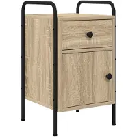 vidaXL Nachtkastje Sonoma Eiken 35 x 36,5 x 61 cm Bewerkt hout