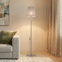 TK Lighting Vloerlamp Elizabeth, crème / amber, Woon-/ Eetkamer, Textiel / Stof / Zijde, Modern, vloerlamp