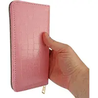 Black Moon Dames Zwart Krokodillenprint Faux Leer Portemonnee Compacte Kaart Muntbeurs Organiser