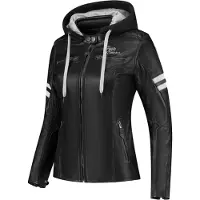 Rusty Stitches Super Joyce Hooded V2 Dames Motorfiets Leren Jas Maat