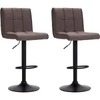 vidaXL Barkrukken 2 st stof taupe