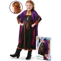 Vegaoo RUBIES FRANCE - Anna Frozen 2 kostuum en vlecht pack voor meisjes - 92/104 (3-4 jaar)