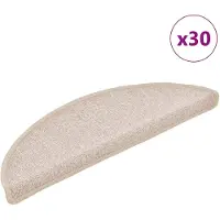 vidaXL Trapmatten 30 st 56x17x3 cm Taupe Halfrond