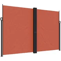 vidaXL Windscherm uittrekbaar 220x1000 cm terracottakleurig
