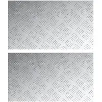 vidaXL Trapmatten 2 st 70 x 40 cm Zilver Aluminium Rechthoekig
